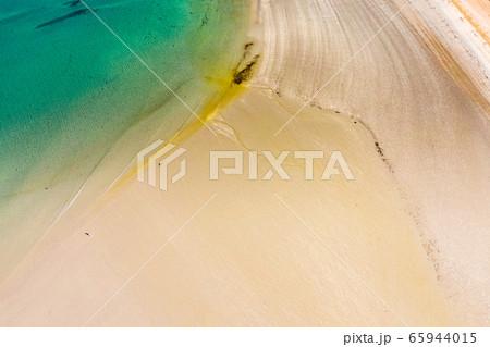 Aerial view of beach, Castlegoland, by Portnoo in County Donegal - Ireland 65944015