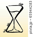 砂時計　時間がない　線画　シンプル　ベクター 65944283