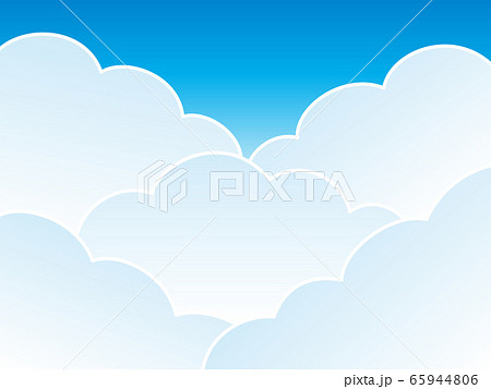 青空と雲の背景素材のイラスト素材