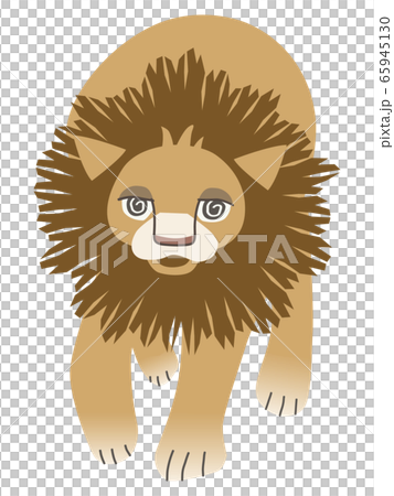 キモかわいい動物 ライオンのイラスト素材