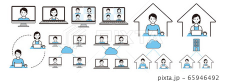 remote work at home icon remote work at home icon 65946492