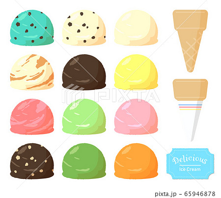 Ice Cream Flavors Set Stock Illustration - Download Image Now