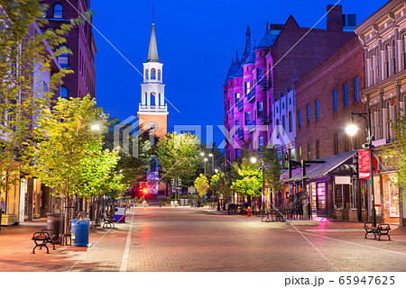 Burlington, Vermont, USA at Church Street 65947625