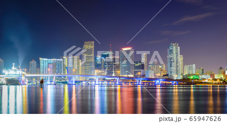 Miami, Florida, USA on Biscayne Bay Miami, Florida, USA on Biscayne Bay 65947626