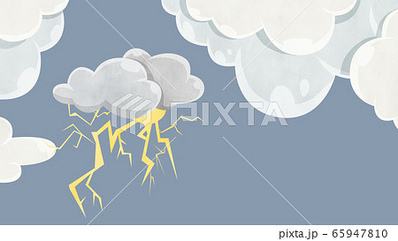 雷が鳴る空の背景 雷が鳴る空の背景 65947810