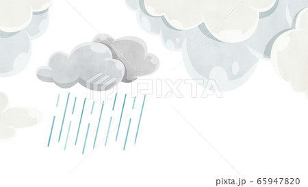 雨の降る空の背景のイラスト素材