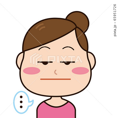 呆れる 主婦 女性のイラスト素材 呆れる 主婦 女性のイラスト素材