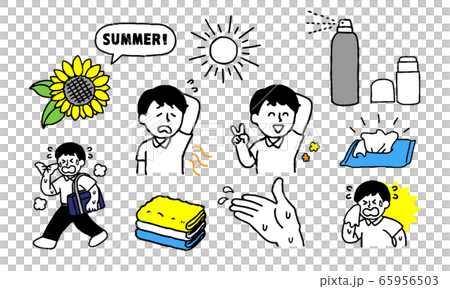 夏の脇の匂いに悩む学ラン男子セット(シンプル) 夏の脇の匂いに悩む学ラン男子セット(シンプル) 65956503