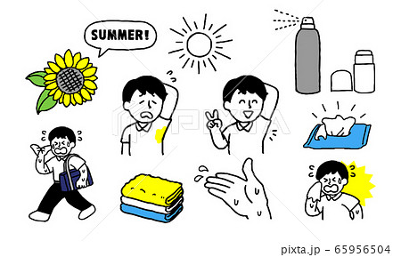 夏の汗に悩む学ラン男子セット(シンプル) 夏の汗に悩む学ラン男子セット(シンプル) 65956504