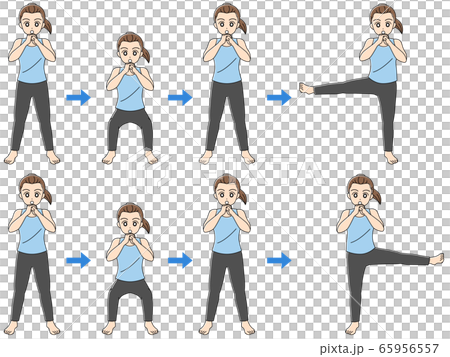 側踢深蹲/前/運動/ 8步 65956557