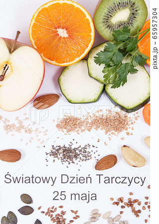Polish inscription 25 May World Thyroid Day Polish inscription 25 May World Thyroid Day 65957304