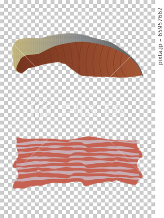 Salmon and pork belly 65957662