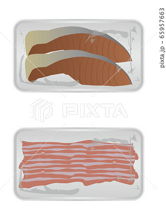 鮭・豚バラ 65957663