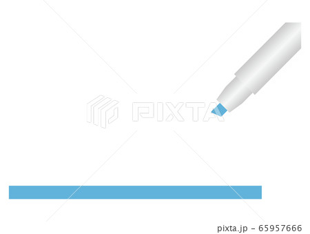 蛍光ペンとラインのイラスト素材