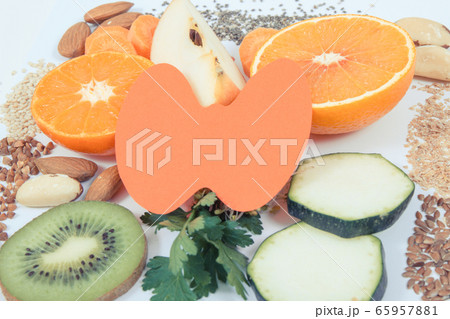 Thyroid shape and best ingredients for health 65957881