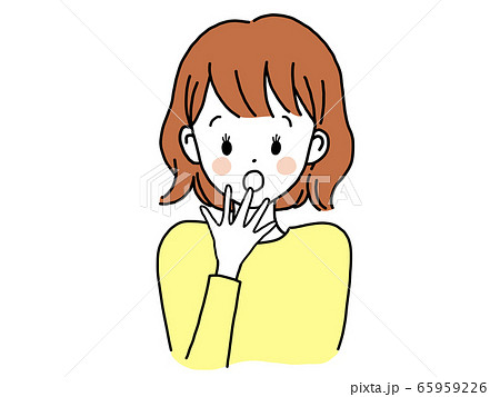 女性 喜ぶ ポーズのイラスト素材