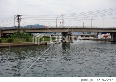 関門海峡小門の風景 関彦橋 関門海峡小門の風景 関彦橋 65962247