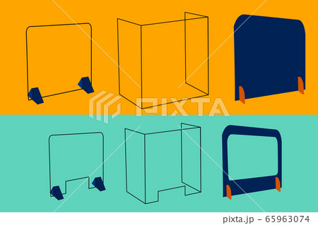 New normal lifestyle concept. Counter Protector Cashier Shield.	 65963074
