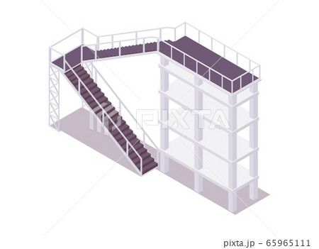 Isometric tower with stairs good for aqua park 65965111