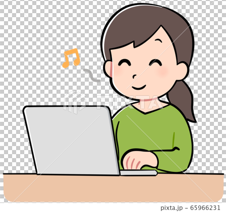 一個女人在用電腦（哼唱） 65966231