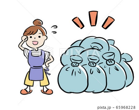 断捨離する女性のイラスト素材 [65968228] - PIXTA