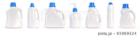 Set of detergent plastic bottles with chemical Set of detergent plastic bottles with chemical 65969324