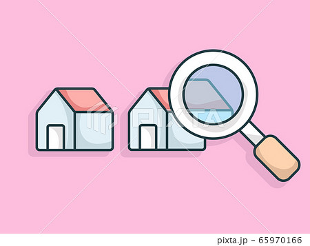real estate concept finding home with magnifying 65970166
