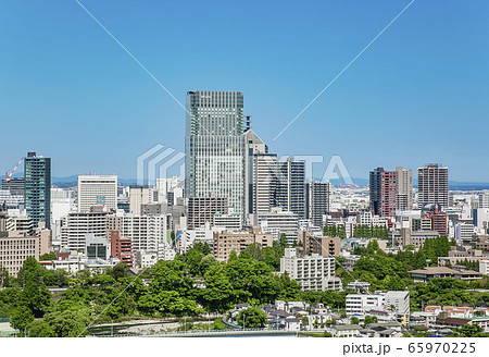 仙台市全景　伊達政宗騎馬像　青葉城址 65970225