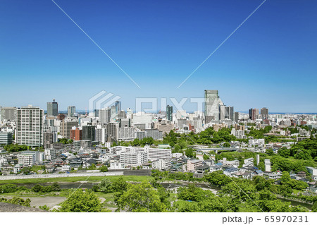 仙台市全景 伊達政宗騎馬像 青葉城址 仙台市全景 伊達政宗騎馬像 青葉城址 65970231