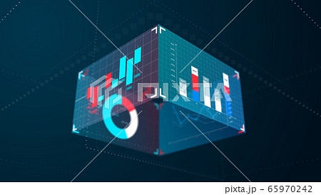 3d Modern blue business information graphic 3d Modern blue business information graphic 65970242