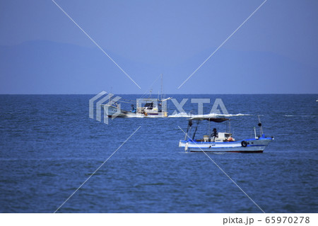 大牟田市 三池港 漁船、 大牟田市 三池港 漁船、 65970278