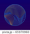 Line art earth planet globe view. 65970960