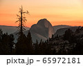 Sunset view of the Half Dome from the Olmsted Viewpoint in Yosemite 65972181