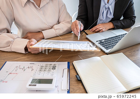 Businesswoman investor on meeting having planning 65972245