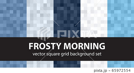 Pixel pattern set "Frosty Morning". Vector 65972554