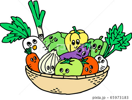 野菜かごのイラスト 野菜かごのイラスト 65973183