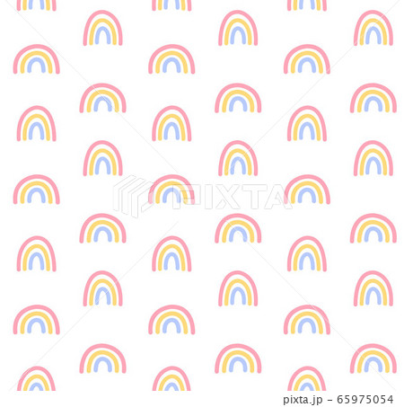 Vector seamless pattern of pastel doodle rainbow Vector seamless pattern of pastel doodle rainbow 65975054