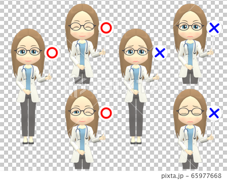 [OK NG B] Caucasian female doctor straight front 65977668