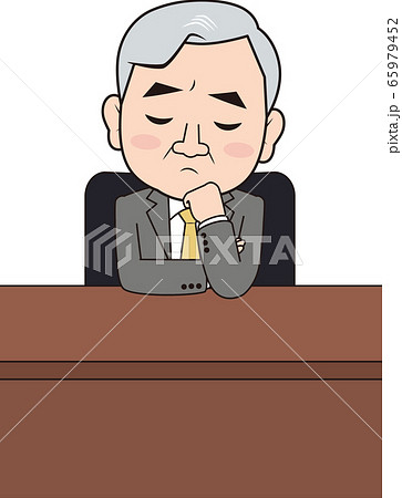 悩む男性社長 悩む男性社長 65979452