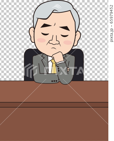 悩む男性社長 悩む男性社長 65979452