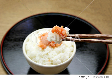 明太ご飯　明太子　白ごはん 65980436