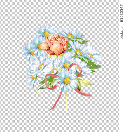 薔薇とマーガレットの花束 薔薇とマーガレットの花束 65980547