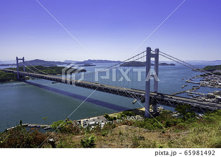瀬戸大橋と塩飽諸島 岡山県倉敷市 瀬戸大橋と塩飽諸島 岡山県倉敷市 65981492