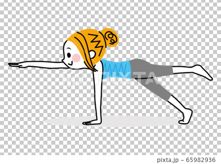 プランク　筋トレ 65982936