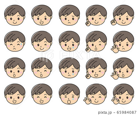 男の子01_03_02（喜怒哀楽・いろんな表情セット） 65984087