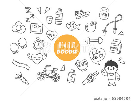 healthy kawaii doodle healthy kawaii doodle 65984504