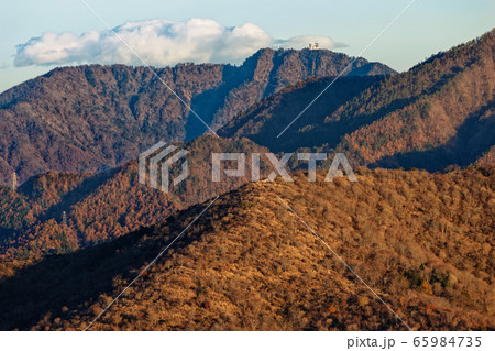 三国山稜・鉄砲木ノ頭から見る三つ峠 三国山稜・鉄砲木ノ頭から見る三つ峠 65984735