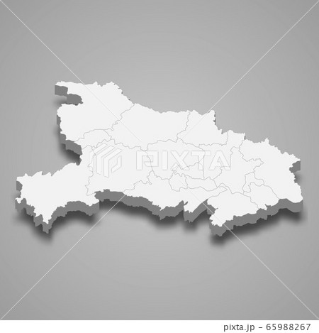 3d map province of China Template for your design 65988267