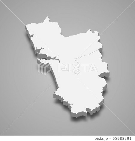 3d map state of India Template for your design 65988291