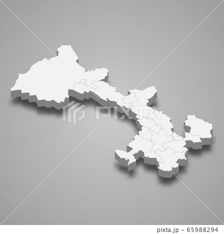 3d map province of China Template for your design 65988294